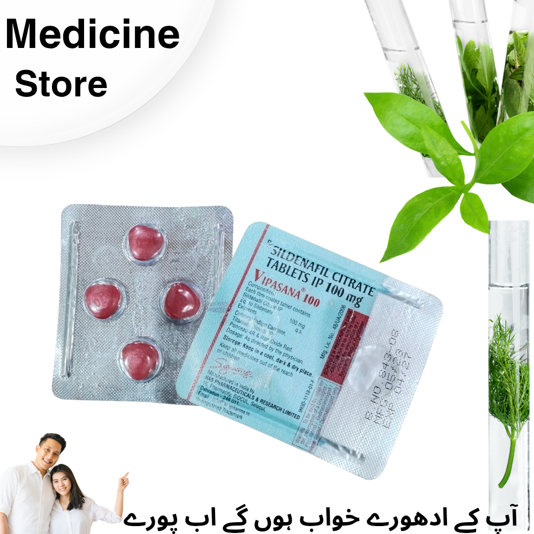Indian Vipasana 100mg-Pack of 8 Sildenafil Tablets
