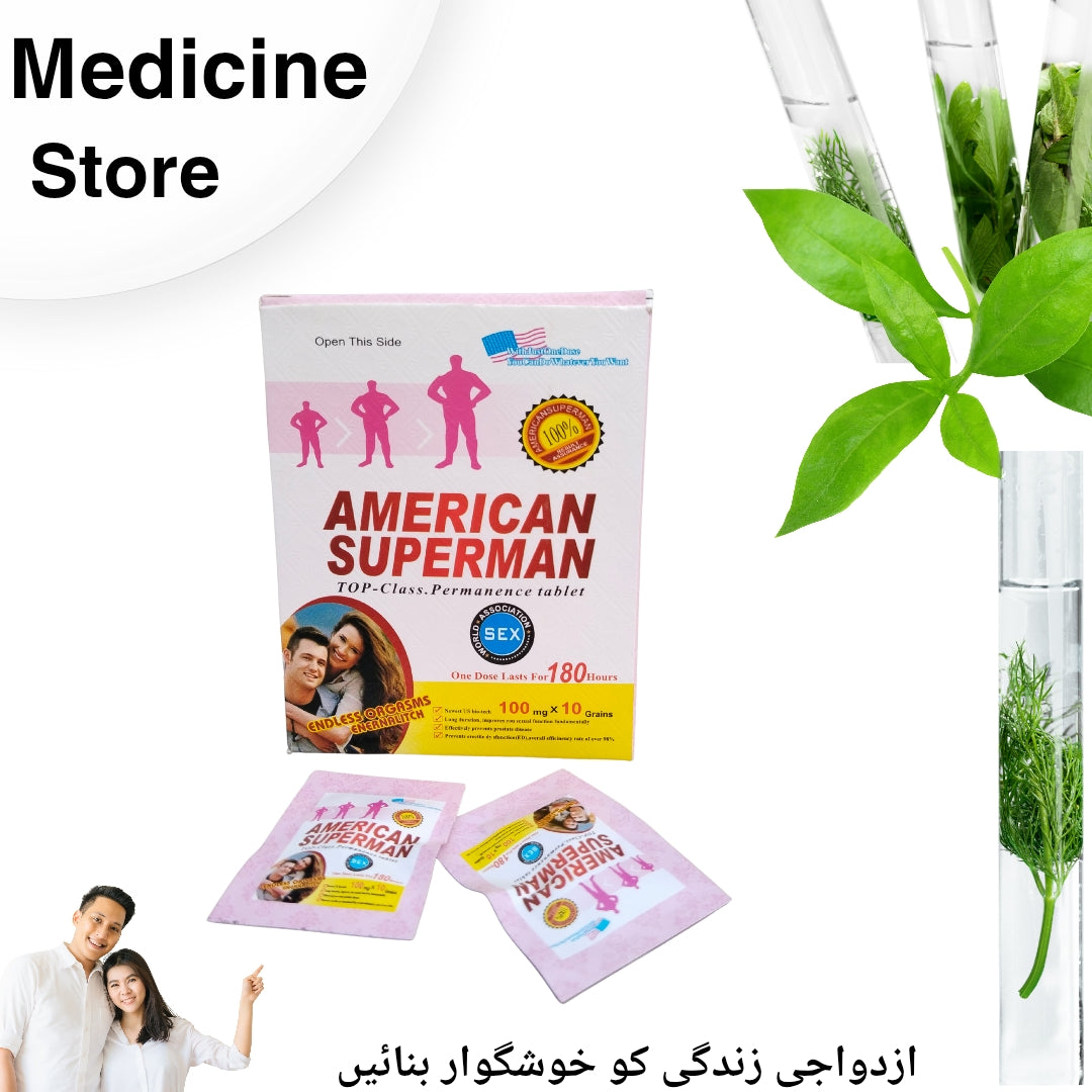 Americ@n Superman 10x Tablets For Men imported